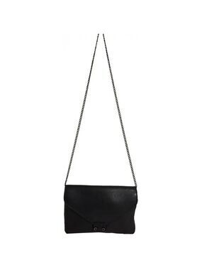 Loeffler Randall Women's Black Leather Crossbody Bag Chain Strap